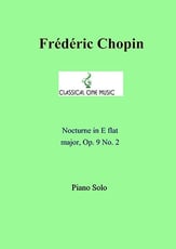 Nocturne in E flat major piano sheet music cover